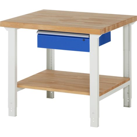 Rau Werkbank höhenverstellbar 7001A7, B1000xT900xH790-1140mm, 1x Schublade-TA (1/5)