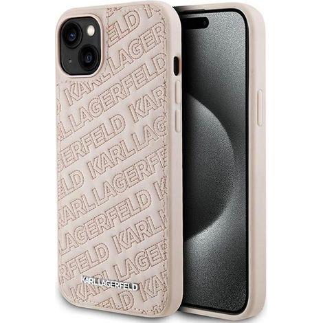Karl Lagerfeld KLHCP15MPQKPMP iPhone 15 Plus / 14 Plus 6,7" pinke Hartschalen-Hülle mit gestepptem K-Muster (1/5)