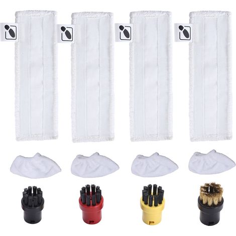 4 floor scrapers, 4 hand scrapers, steam sleeves, and 4 small round brushes are suitable for Karcher steam cleaners and easyfix models. (1/5)