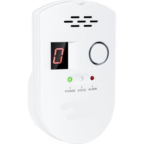 Détecteur de gaz LPG City Gaz Naturel méthane Propane Butane Alarme enfichable avec Affichage numérique pour la Maison (1/5)