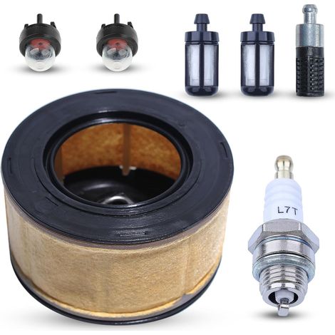 Kit filtro aria LinDuxe per motosega Stihl MS231 MS251 MS271 MS291 MS311 MS391, filtro aria + filtro carburante + pompetta di adescamento + candela + parti di ricambio per filtro olio, codice 1141 120 (1/4)