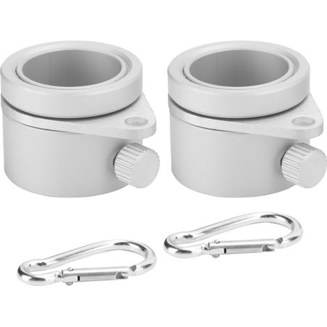 Lot de 2 anneaux de fixation rotatifs de 2,5 cm (1 pouce) pour mât de drapeau, en alliage d'aluminium, avec vis réglable. (1/5)