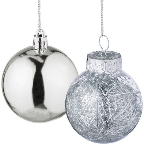 Set di 101 palline di Natale decorative e glitterate per albero atmosfera festiva 4 x 3 cm in plastica dorata 130015827