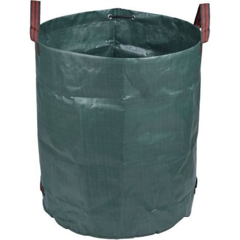 300L Garden Sack, 1 Woven PE Bag with Handles, Reusable & Foldable for Green Waste