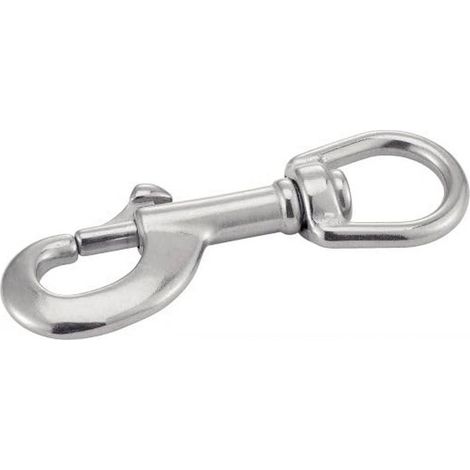 5 Mousquetons à Targette avec Emerillon 87 mm - Inox A4 - D-Work