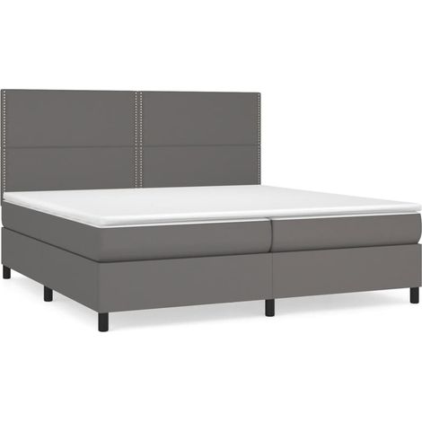 Maison Exclusive - Boxspringbett mit Matratze Grau 200x200 cm Kun (1/5)
