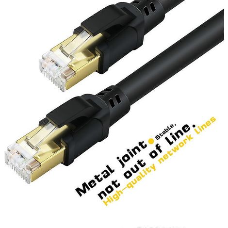 CAT8-Netzwerkkabel aus reinem Kupfer, 40 Gbit/s, 2000 MHz, hohe Stabilität, schnelle Übertragung für Laptops, zuverlässige und leistungsstarke Verbindung (1/5)