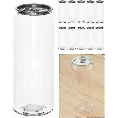500-ml-Kunststoffflaschen mit luftdichtem Deckel, ideal für Getränke, Milchtee und Fruchtsäfte. 10er-Packung. (1/5)