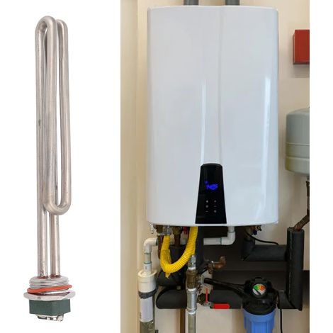 Élément chauffant électrique pour chauffe-eau de remplacement en acier inoxydable immersion submersible 2000W 1-1/4in thermocontrôle (1/5)