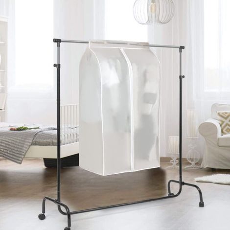 Housse de Vêtement Penderie Transparente, Housse de Vêtements à Suspendre avec Fermeture Éclair Anti Humidité Anti Poussière (60 50 90 cm)