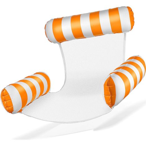 Matelas pneumatique, chaise gonflable de piscine, chaise aquatique avec dossier et accoudoirs, siège de natation, chaise de piscine, transat, chaise longue aquatique (1/5)