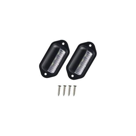 2PCS Eclairage Plaque Moto,Eclairage Plaque Immatriculation,éclairage Plaque Moto,Feu Arriere pour Remorque,Eclairage de Plaque Moto,pour 12V/ 24V Camion Camionnette Remorque Voiture Véhicule (1/4)