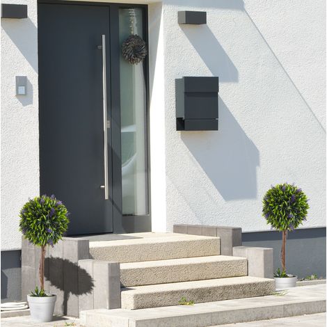 Lot de 2 plantes artificielles lavande 60 cm en plastique vert, déco sans entretien – MEUBLIV (1/5)