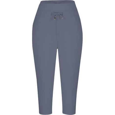 Damen-Caprihose mit niedrigem Bund und Kordelzug, 7/8-Länge – Schmale Passform, dehnbare Sportbekleidung mit Taschen, bequeme Athleisure-Hose in Cropped-Länge für Damen, Größen S–2XL (1/5)