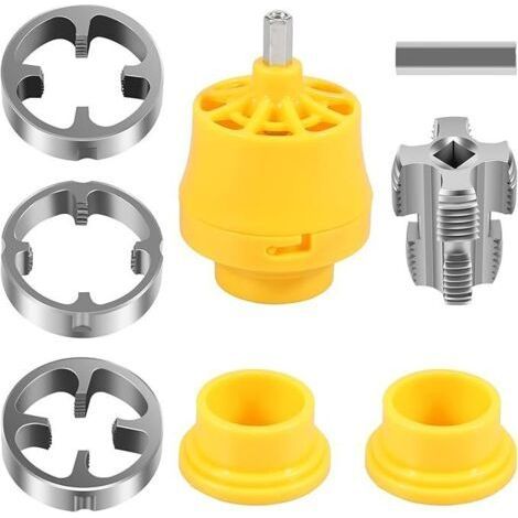 ALLIANDISKit d'outils électriques pour filetage PVC, ouvre-trou pour tuyau d'eau, ouvre-trou double pour tuyau d'eau, foret, outil de perçage électrique pour tuyau d'eau PPR PPE (4 à 6 minutes) (1/5)