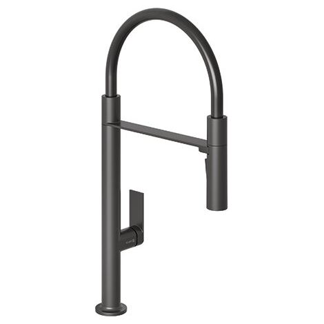 Kludi Qord - Spültischarmatur mit flexiblem Arm, schwarz matt 568596675 (1/2)