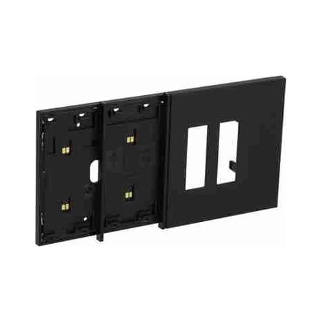 Marco electrificado BTIKG8104M02 con tapa de doble enchufe Italia