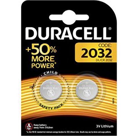 PILA DURACELL BOTÃN LITIO CR-2032 3V 2 UNIDADES