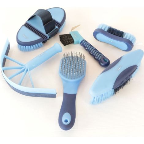 AZZURRO E BLU - Set spazzole e accessori da grooming modello Kid per bambini