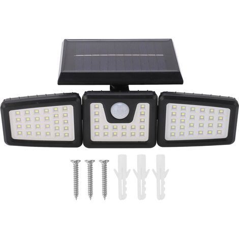 IP65 waterproof wireless wall light with motion sensor and 3 adjustable heads
