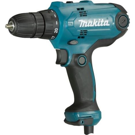 Makita – Perceuse visseuse filaire DF0300 – 320W – Couple 56Nm – Mandrin auto-serrant 10mm – Vitesse variable jusqu'à 1500 tr/min – Pour bois et métal (1/10)