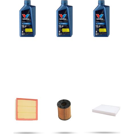 Kit tagliando 3 FILTRI e 3L OLIO compatibile con Fiat Grande Punto 1.4 turbo T-JET 88kw dal 2007 (1/5)