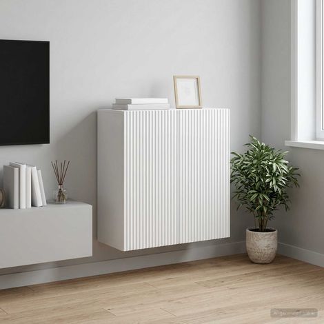 vidaXL Armoire Murale Blanc brillant 59 x 31 x 60 cm Bois d'ingénierie