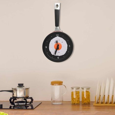 325164  Wall Clock with Fried Egg Pan Design 18,8 cm vidaXL (1/5)