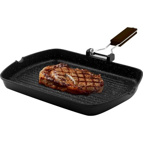 Padella Bistecchiera Antiaderente in Alluminio anche Induzione 26 x 36 cm (1/5)