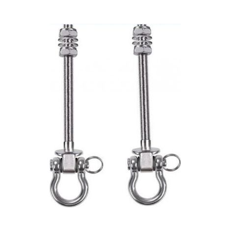QORVA-2pcs Crochet de Balançoire avec Roulement,22.5cm Accroche de Hamac Fixation Fauteuil Suspendu de 180 Pivot Ensemble Plafond Poutre Chaise de Yoga Sac de Frappe Materiel de Suspension,1500lbs