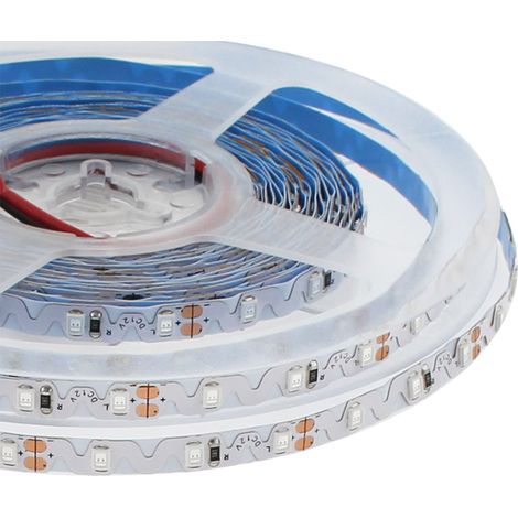 Tira contorno Zig Zag LED SMD2835, DC12V, 5m, (72Led/m), 50W, IP20, Rojo