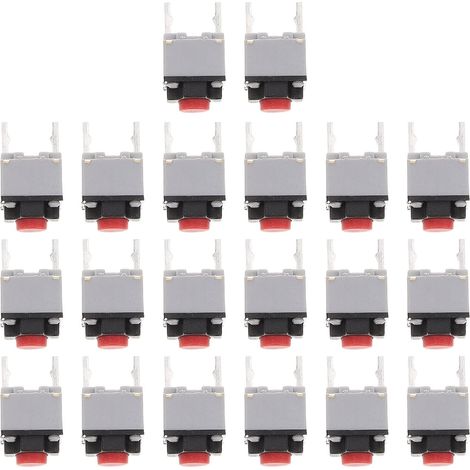 Interrupteur Tactile Silencieux 6 6 7, 3mm 20 Pièces Métal Plastique Bouton-poussoir Carré, Remplacement pour Souris de Jeu et Bureau, Installation Facile (1/5)