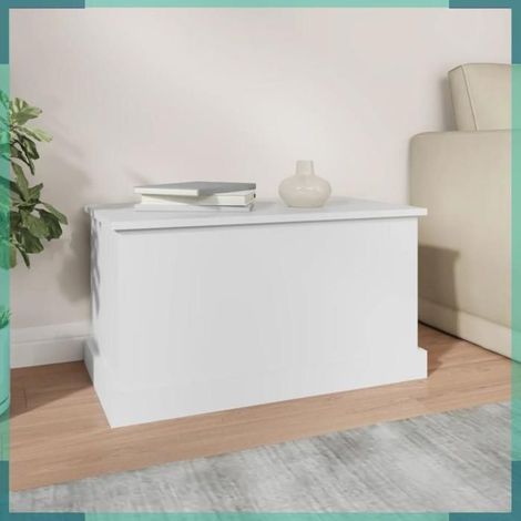 Coffre de rangement - 816504 - Blanc - Bois d'ingénierie - 70 x 40 x 38 cm (1/5)