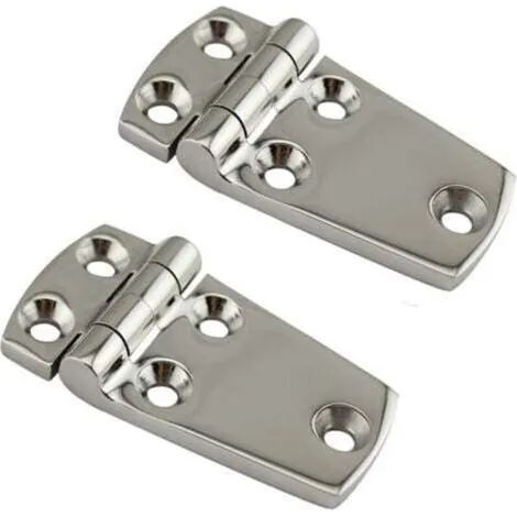 Charnières de porte en acier inoxydable - Support robuste pour bateau, armoire, plateforme - Usage marin, garage, 2 pièces 38 mm x 70 mm (1/3)