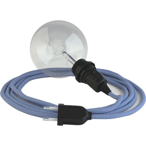 Lampe suspension Creative Cables rm07 câble soie lilas 5m (1/3)