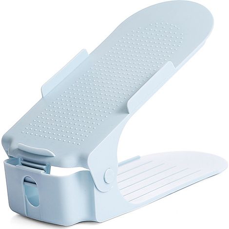 Étagères - Étagère à chaussures en plastique robuste, bleu nordique, 1 pièce (1/5)