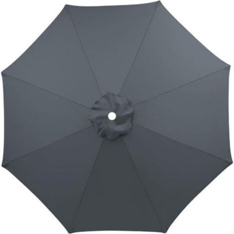 Toile de rechange pour parasol déporté 3 m, baleines 6/8, pour jardin, plage, protection UV, gris 8 brins (1/5)