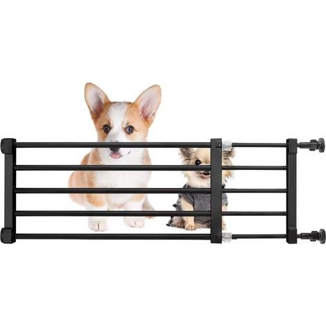 Porta per cani bassa, con soglia, cancelletto a pressione per piccoli animali, porta regolabile bassa per animali domestici, porta per cani di piccola taglia, porta interna (altezza 24 cm, larghezza 5 (1/5)