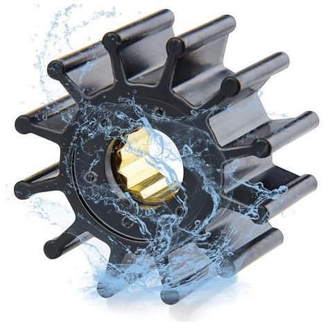 Turbine de Pompe à Eau 12 Lames, 56.5 mm de Diamètre 31 mm de Long Johnson 09-1027B,09-1027B-1,OMC 3588256,Replaces Jabsco 1210-0001,Sierra 18-3081, SIE-18-3081 (1/5)