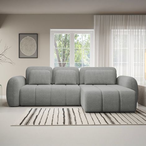 3-Sitzer-Wende-Ecksofa mit Bettkasten Cesar Hellgrau (1/5)