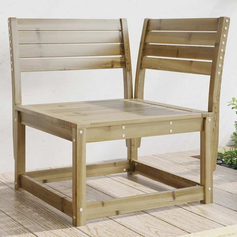 vidaXL Sofá esquinero de jardín madera de pino impregnada 73x73x78 cm (1/5)