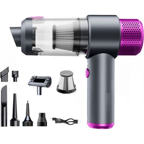 Aspirateur à Main, Mini aspirateur léger Portable Rechargeable par USB 7500 Pa aspirateur Humide et Sec, adapté aux Voitures, Maisons, Poils d'animaux