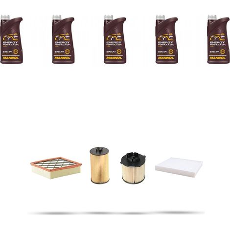 Kit tagliando 4 FILTRI e 5L OLIO compatibile con Opel Astra J ,GTC,SW 1.6 CDTI 100kw Dal 2013 (1/5)