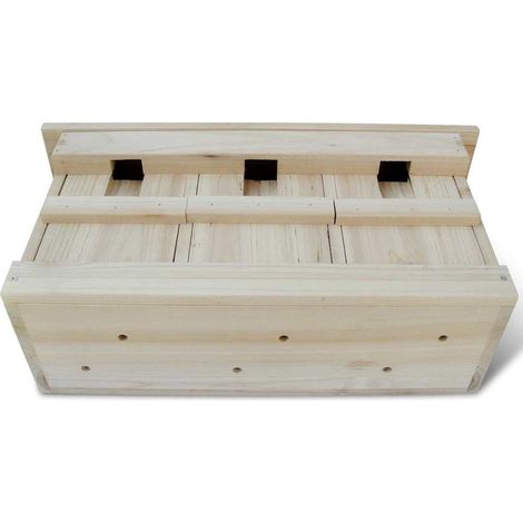 vidaXL Casas para gorriones 2 unidades madera 44x15,5x21,5 cm (1/2)