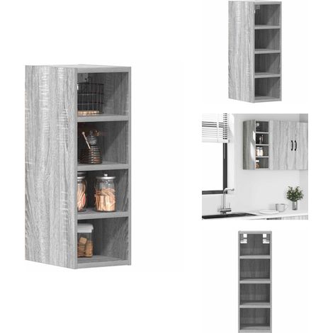 Armoire suspendue sonoma gris 20x29,5x60 cm bois d'ingénierie - Armoire Suspendue - Armoires Suspendues - Armoire De Cuisine - Armoire De Rangement (1/5)