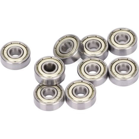 Packung mit 10 Rillenkugellagern, doppelt geschützt, 6x17x6 mm, Stahl, Set für Maschinen und Geräte (1/5)