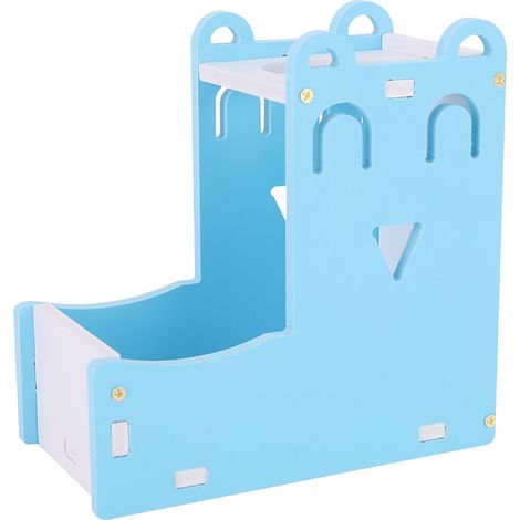 Distributeur automatique d'eau et de nourriture pour hamster et rat bleu (2 en 1) (1/5)
