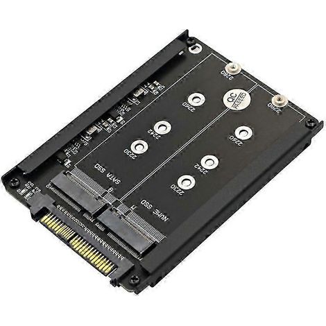 Adaptateur SSD M.2 vers U.2 SFF-8639 Key B+M, convertisseur SSD NVMe SATA vers PCIe 3.0 compatible avec les ordinateurs de bureau, transfert de données haute qualité WHBYV (1/4)