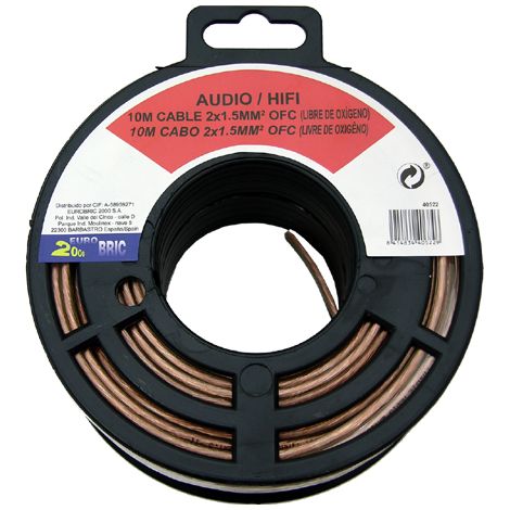 10m cable audio libre de oxigeno 2x1,5mm²