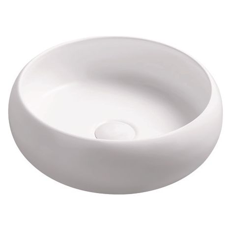 ONDEE ZEN - Vasque ronde à poser SORA - Céramique Blanche mat - Dim : Ø36 x h.12 cm (1/3)